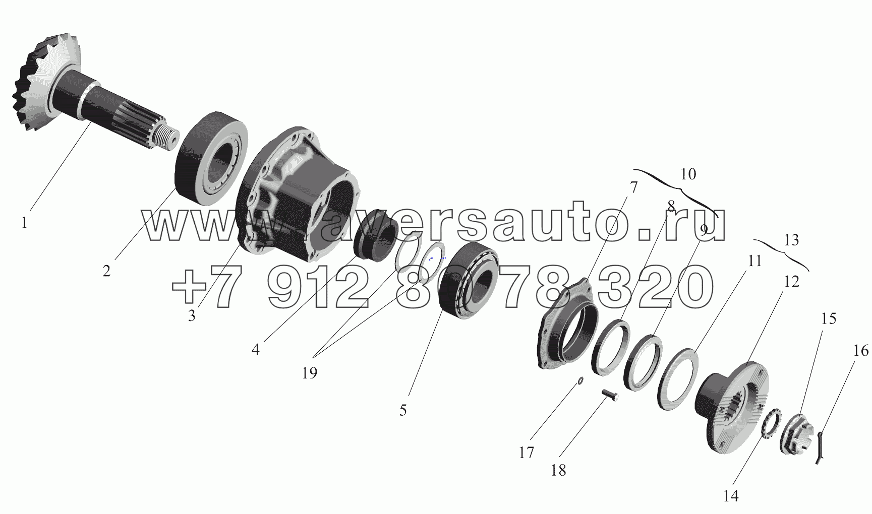 Мост передний. Шестерня ведущая 63171-2302021-011