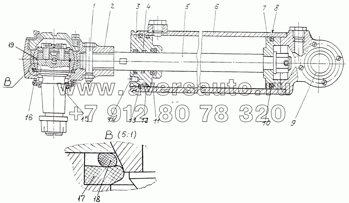 Цилиндр механизма усилительного