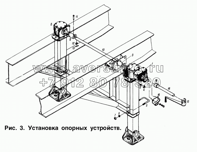 Установка опорных устройств