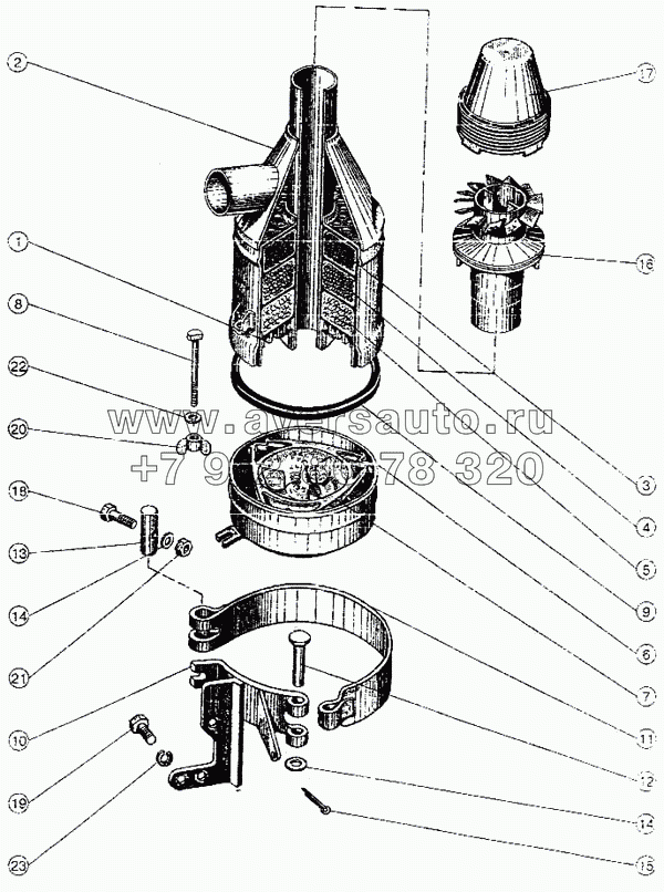 Воздушный фильтр дизеля Д-245