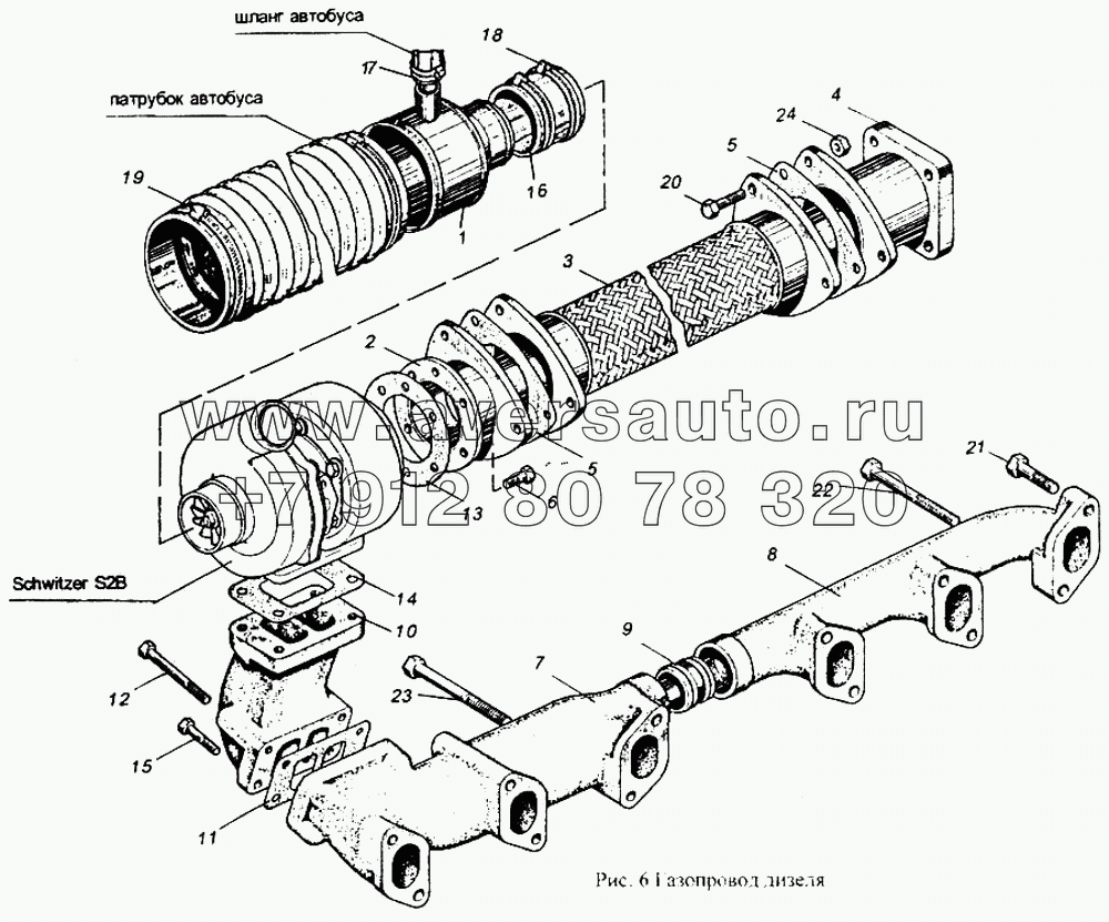 Газопровод дизеля