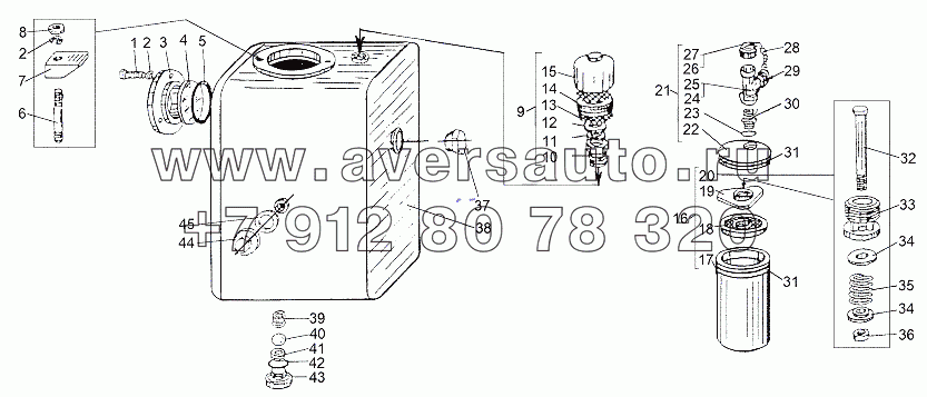 Бак масляный 65158-3410010-20