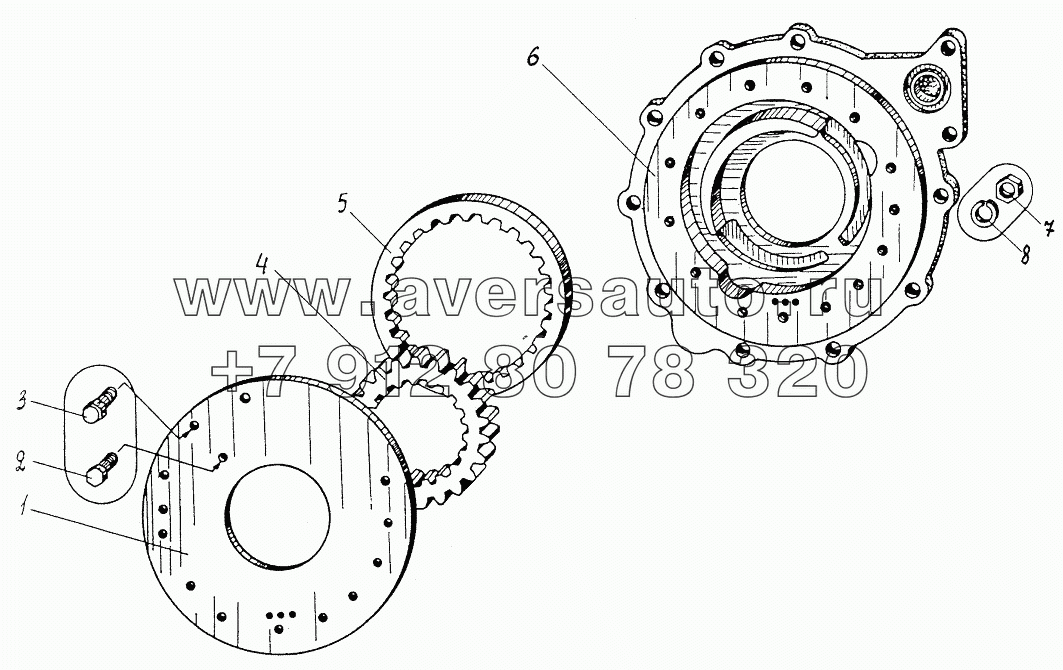 Гидротрансформатор, механизмы редуктора и переключения коробки передач, подвеска ГМП