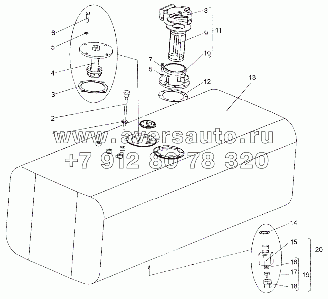 Бак топливный 6525-1101010