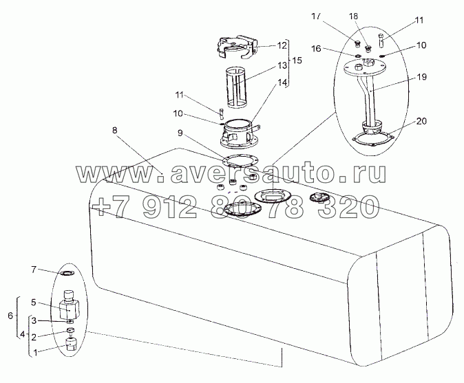 Бак топливный 65151-1101010-10