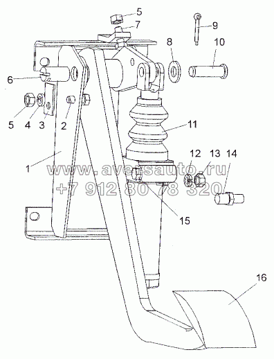 Механизм управления сцеплением 69237-1602010