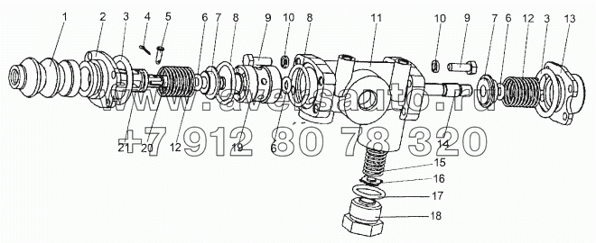 Кран накачки шин 543-4222010-21