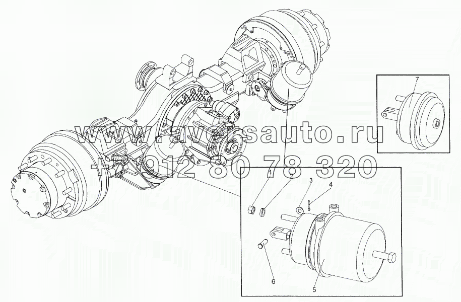 Установка тормозной камеры