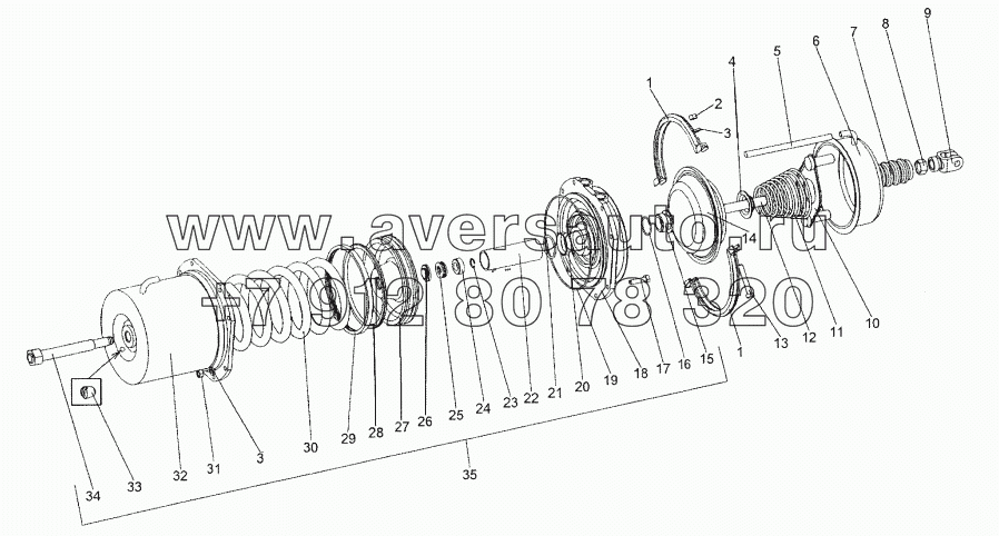 Камера тормозная с пружинным энергоаккумулятором 6923-3519200