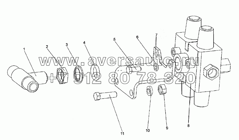 Установка клапана защитного
