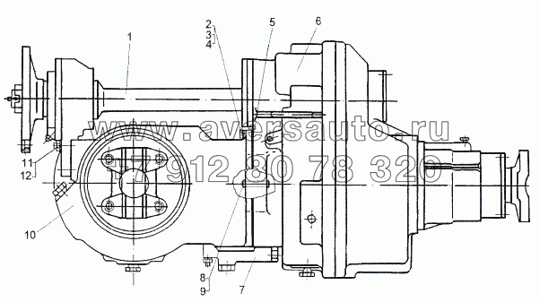 Редуктор 1-ого заднего моста 74295-2402010-11