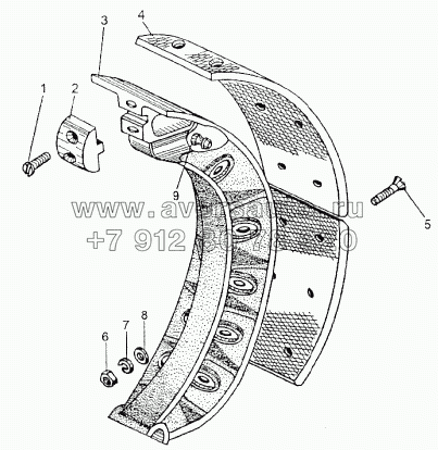 Колодка тормоза 543-3501090-A