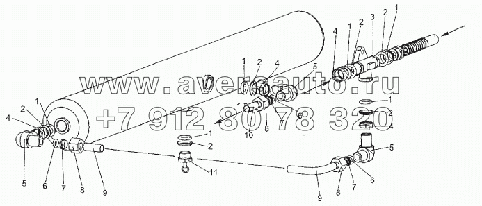 Установка клапана двухмагистрального