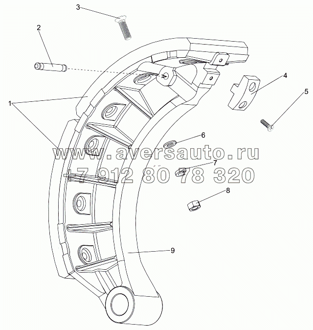 Колодка колесного тормоза 543-3501090-А