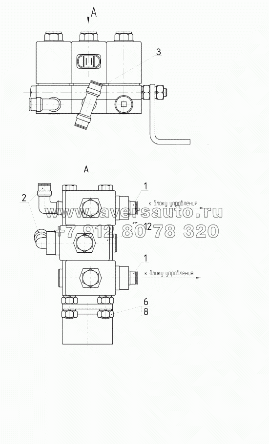 6520-8606007-22 Установка блока электромагнитных клапанов