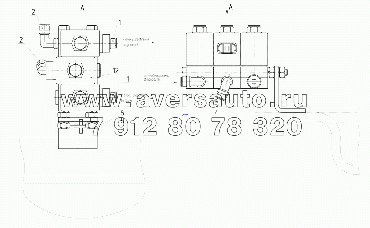 6520-8606005-22 Установка блока электромагнитных клапанов