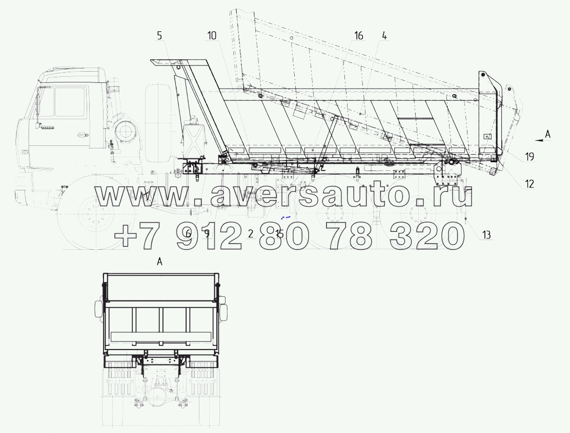 65222-8600052 Самосвальная установка