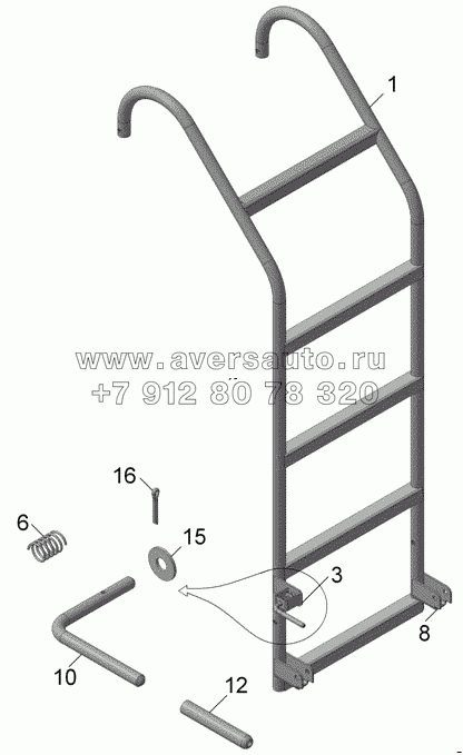 Э66061-8210040  Лестница верхняя