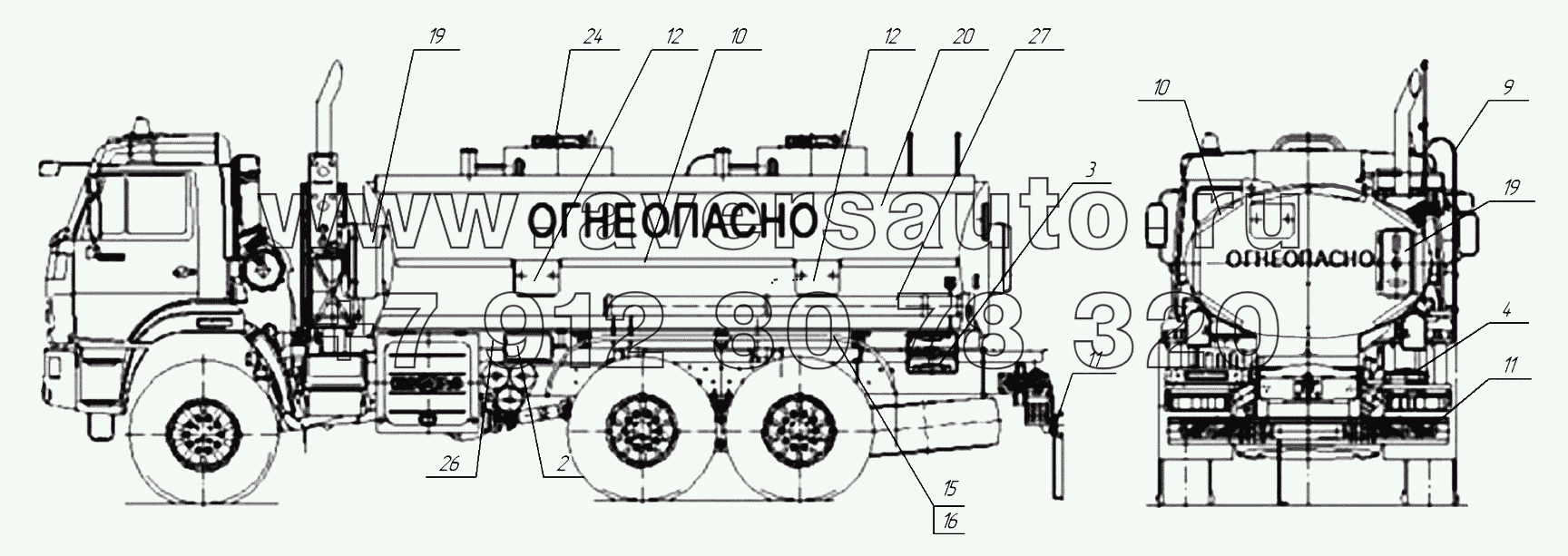 66062-0001011-46 Автоцистерна транспортная (с насосом)