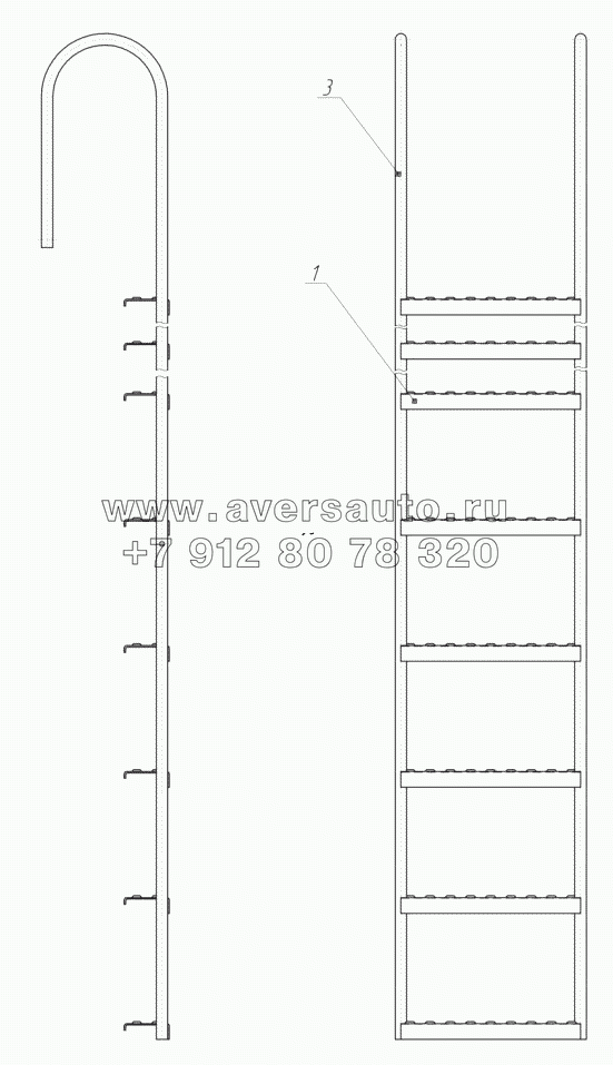 66062-8210060 Лестница в сборе