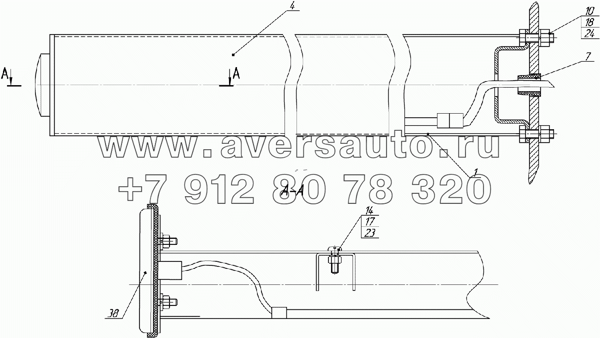 66065-3717020, 66065-3717020-10 Установка переднего  фонаря