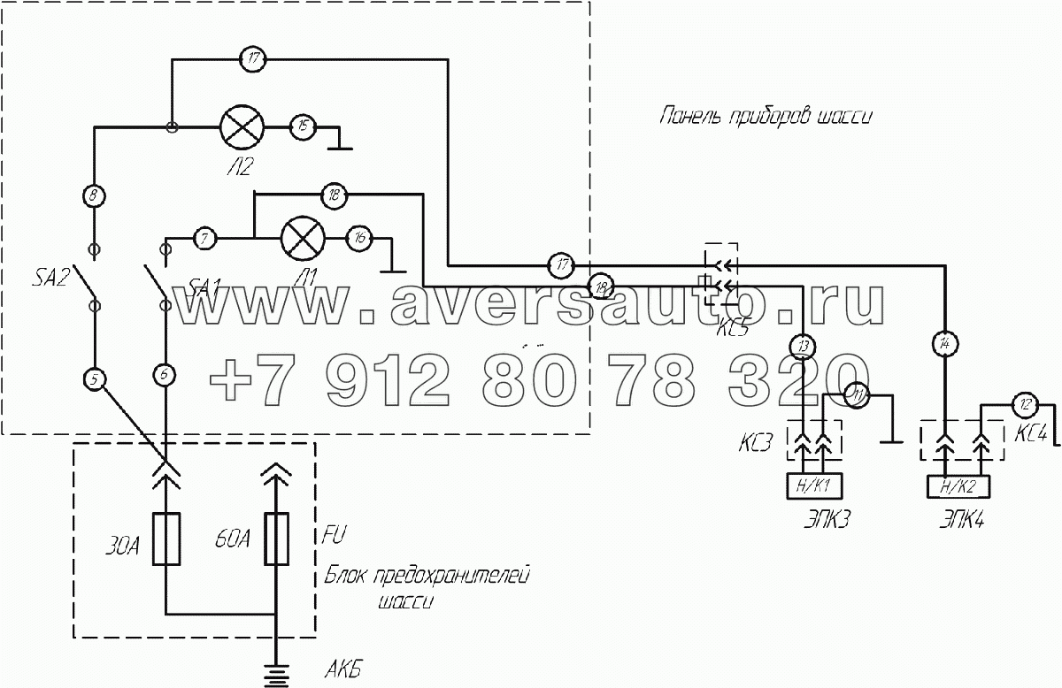 66063О-3729010 Э4 Схема электрическая соединений (без насоса)