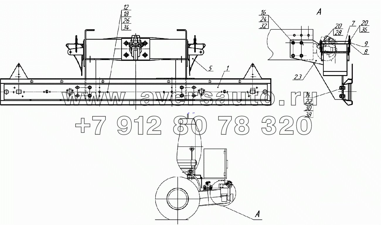 66061-2804010 Установка заднего буфера