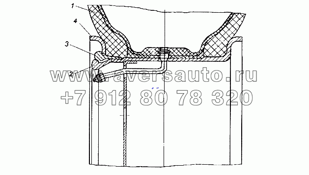 Колесо с шиной 9334-08-3101010 (для модификаций с односкатной ошиновкой)