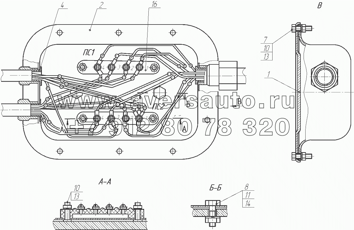 8602-3719010 Установка коробки соединительной задней