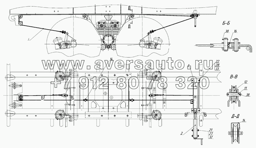 9334-08-3508001 Установка привода стояночного тормоза