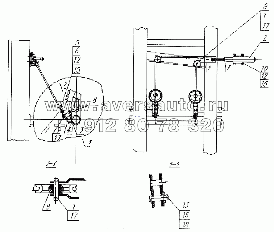 Установка привода стояночного тормоза 96742-3508001