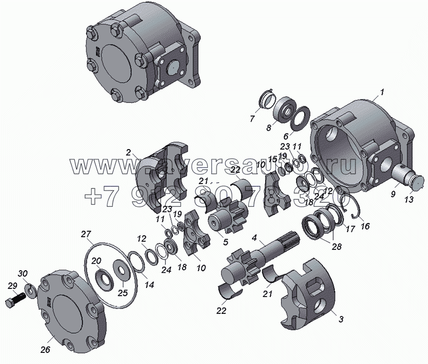 ГМШ32-3-Л-00 Гидромотор шестеренный левого вращения