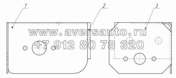 Кронштейн переднего фонаря правого, левого 96931-3717009, 96931-3717010