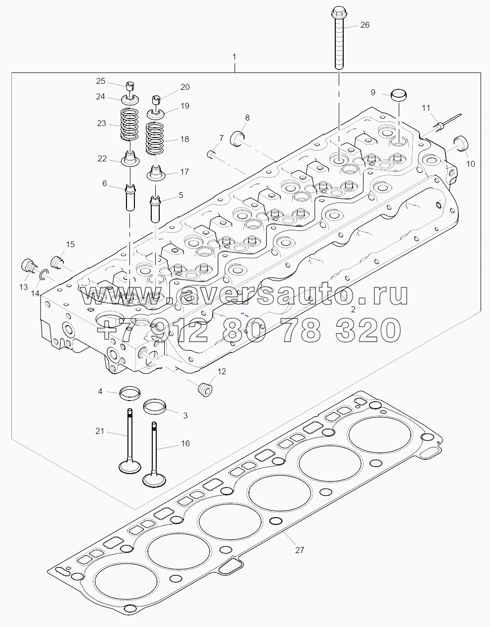  ACHP0010 Cylinder Head Assembly (Upto Engine Number U001906P) Plate A