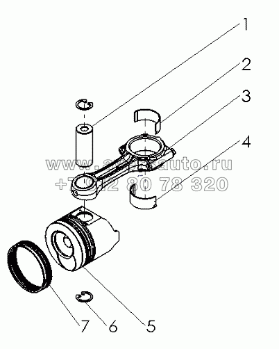 R3000-1004000 Piston& Connecting Rod Assembly