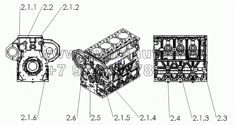 R3000-1002000/02 Cylinder Block Assembly