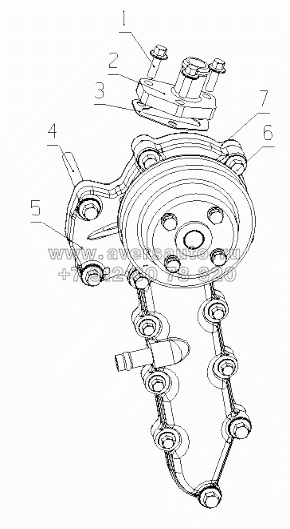 R3000-1307000 (T), R8000-1307000 (Na) Water Pump Assembly