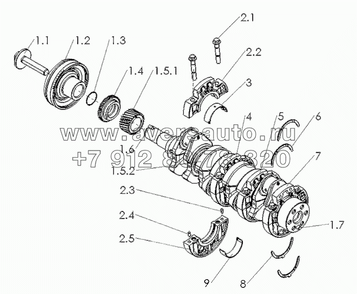 R3000-1005000 (T), R8000-1005000 (Na) Crankshaft damper assembly