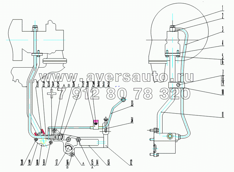 LINES GP-TURBOCHARGER OIL