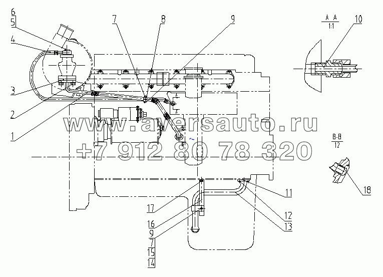 D19-000-88 ENGINE OIL LINES GROUP