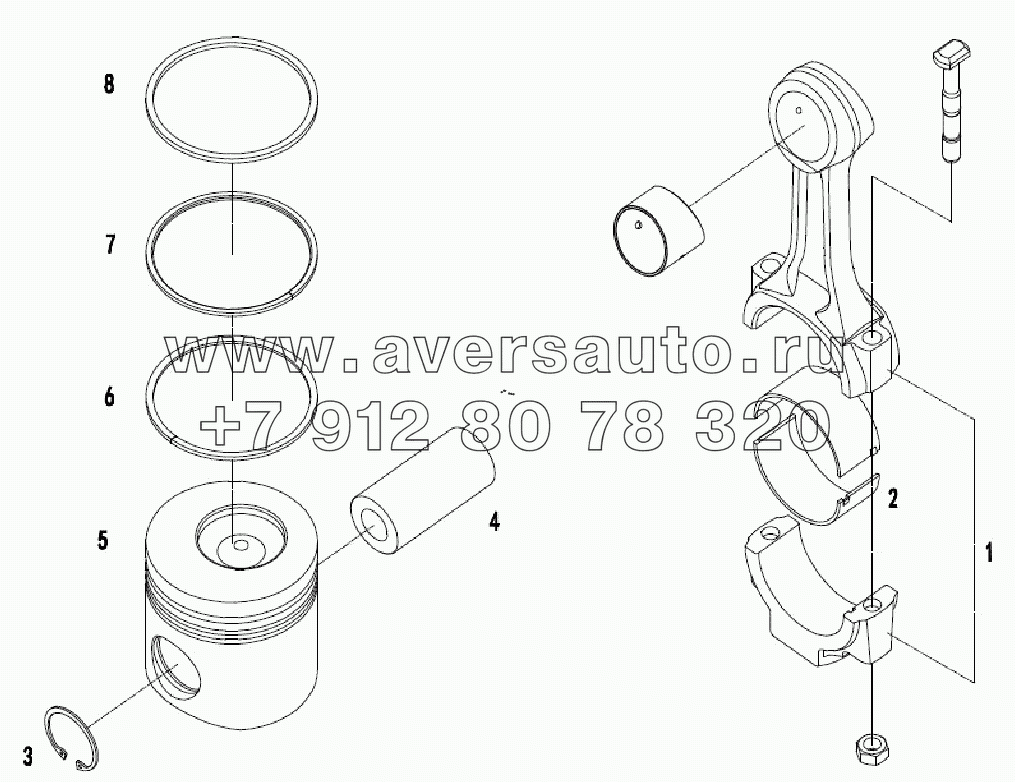 D05-000-33 PISTON AND CONNECTING ROD GROUP