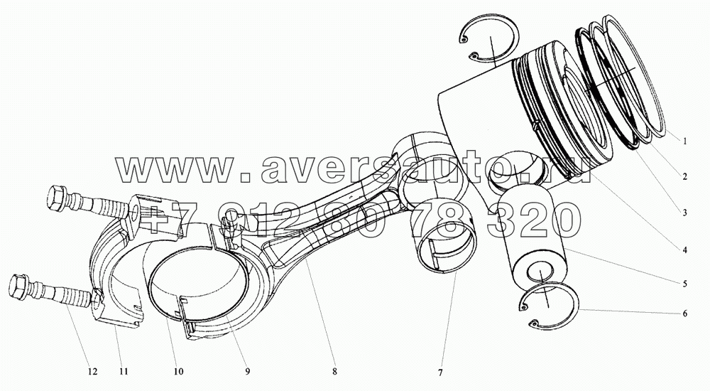 M3400-1004000 PiSTON AND CONNECTiNG ROD