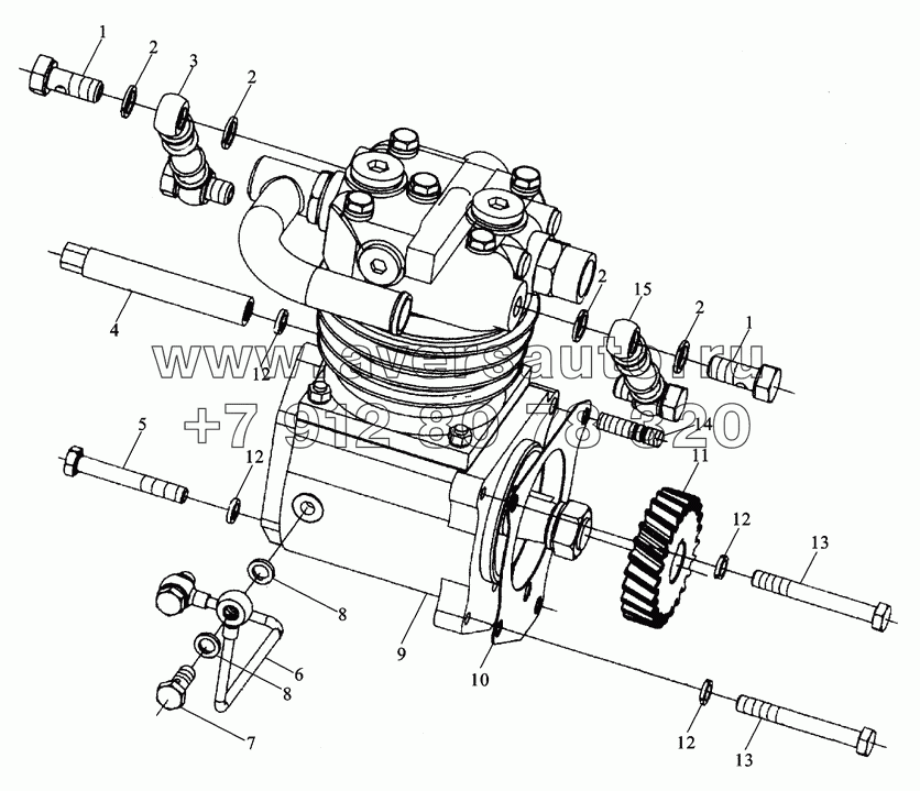 M3400-3509000 AiR BRAKE AiR COMPRESSOR