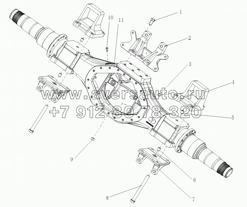 HOUSING MIDDLE AXLE