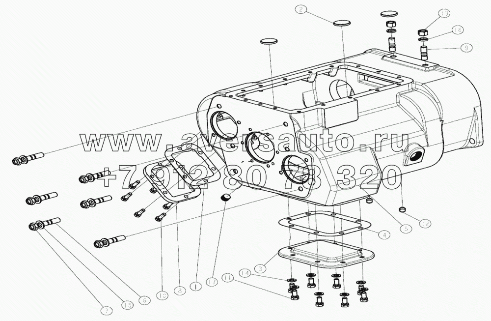 Корпус КПП в сборе