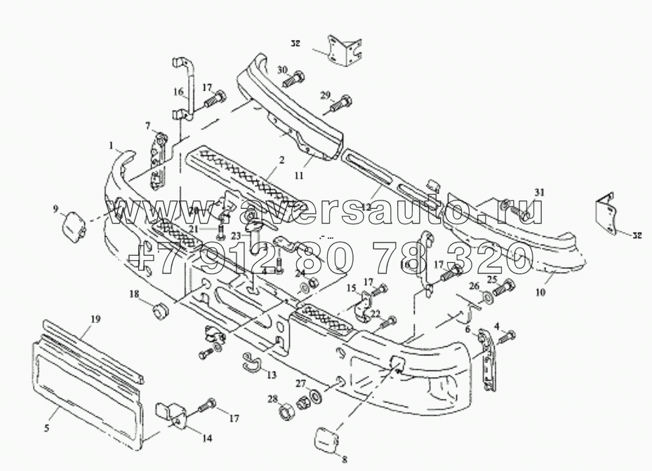  BUMPER AND FRONT BRACKET