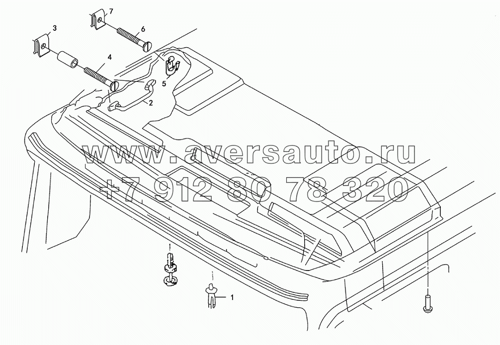  HEADLINING WITH MOUNTING AND GRAB HANDLE