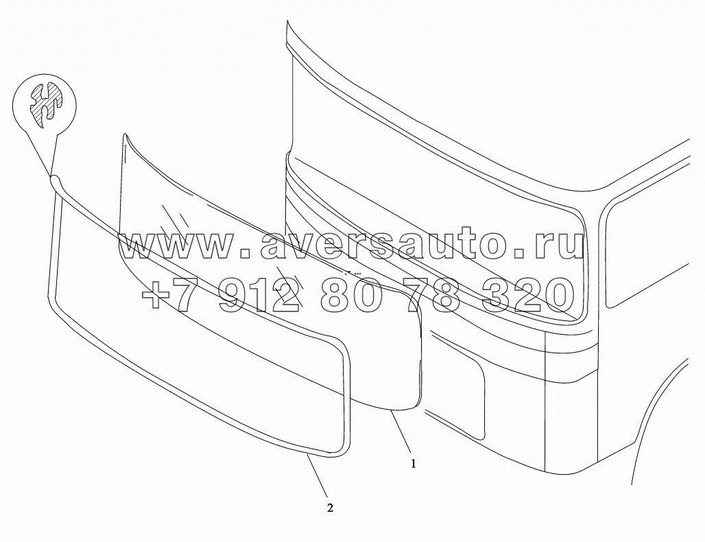  FRONT WINDSHIELD ASSEMBLY