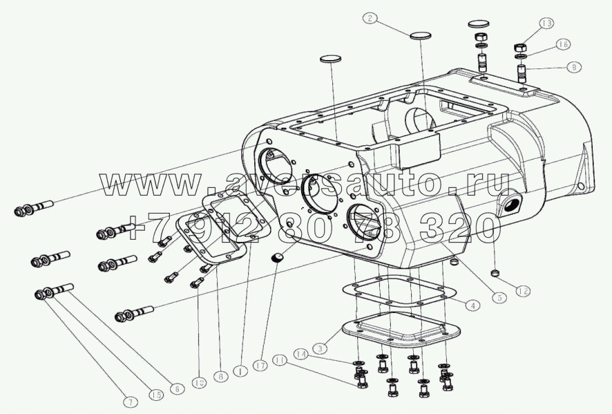 Корпус КПП 12JS180TA в сборе