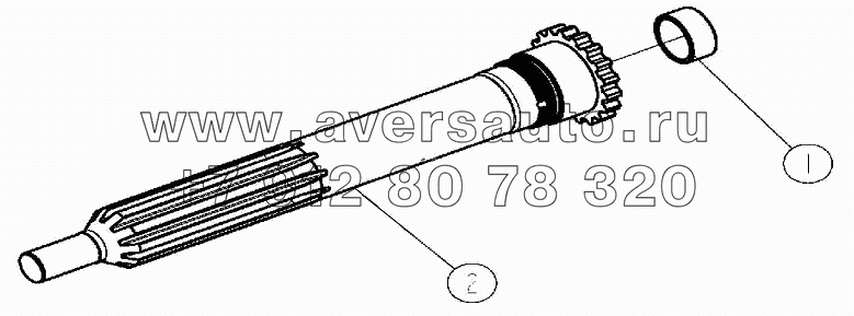 Первичный вал в сборе